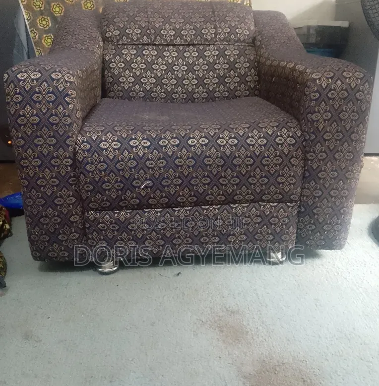 Single Sofa, Good Quality, Comfortable, Solid Wood and Upholstery.
