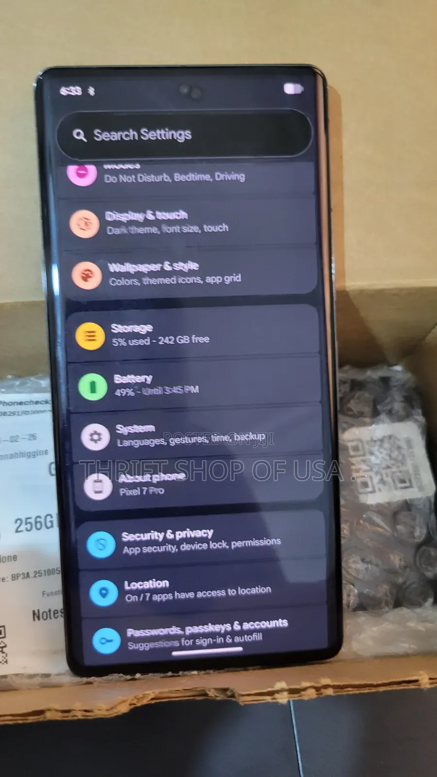 Google Pixel 7 Pro 256 GB Gray