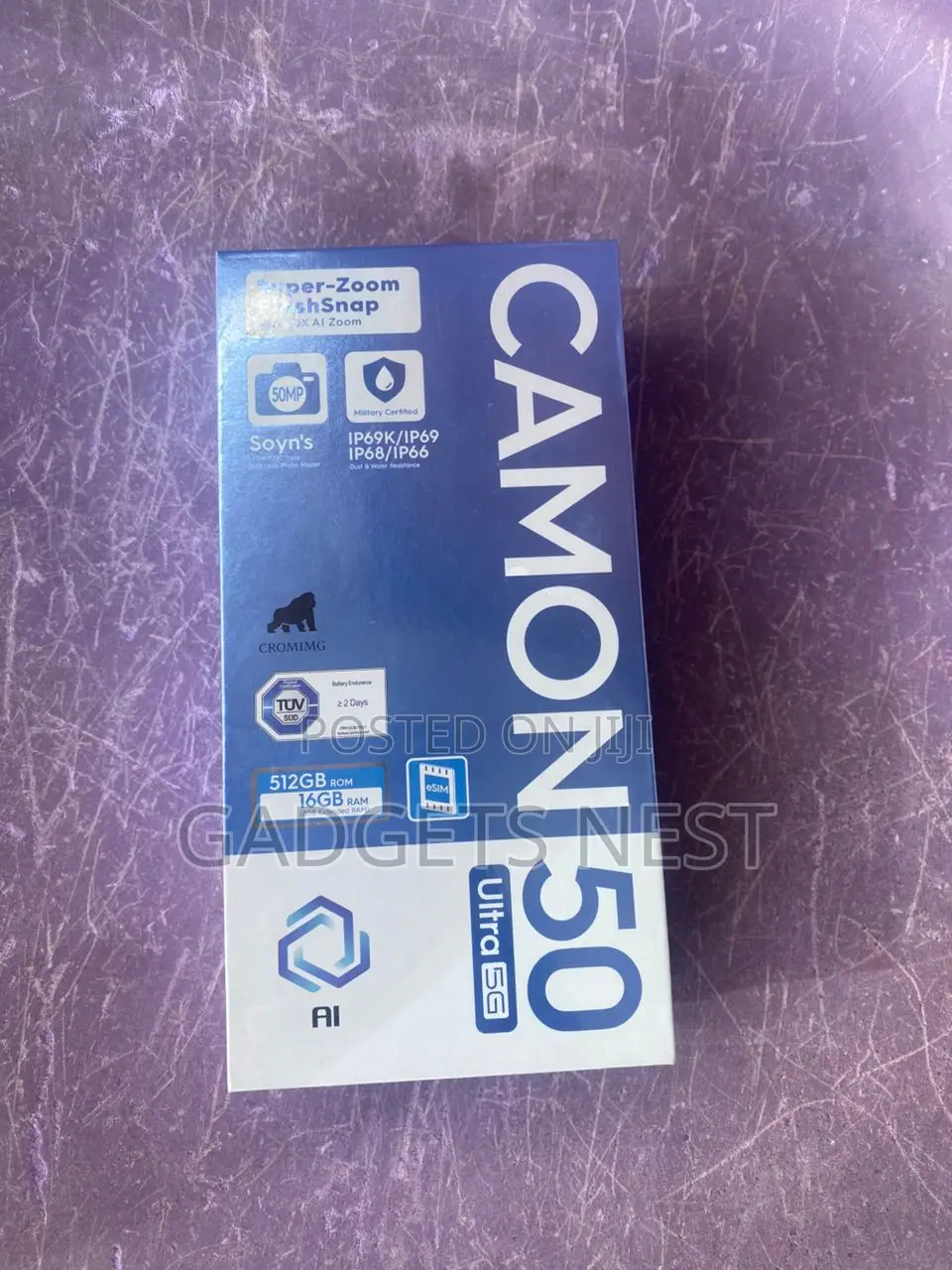 New Tecno Camon 50 Ultra 512 GB Blue