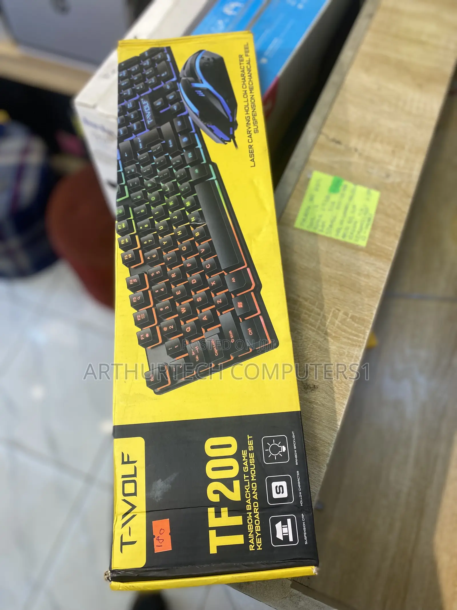 T-Wolf Tf 200 Rainbow Backlit Game Keyboard and Mouse Set