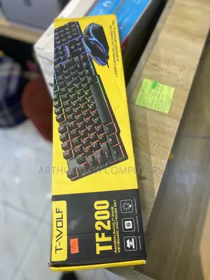 T-Wolf Tf 200 Rainbow Backlit Game Keyboard and Mouse Set