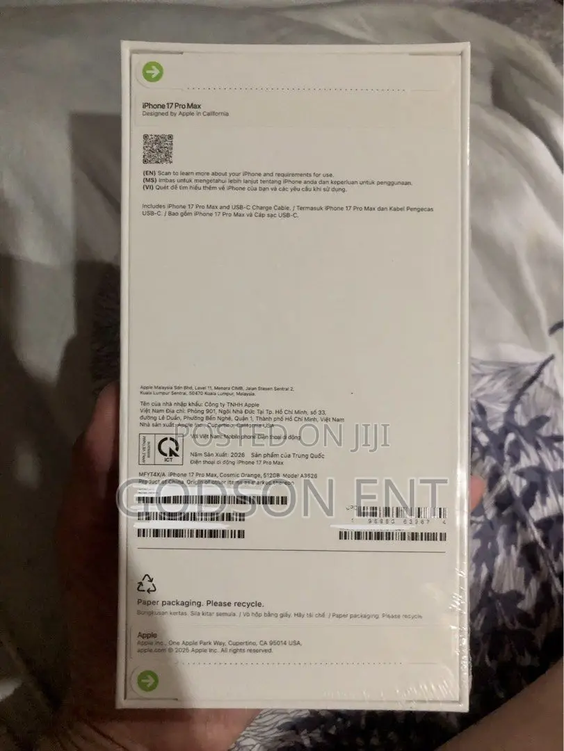 New Apple iPhone 17 Pro Max 1 TB Orange