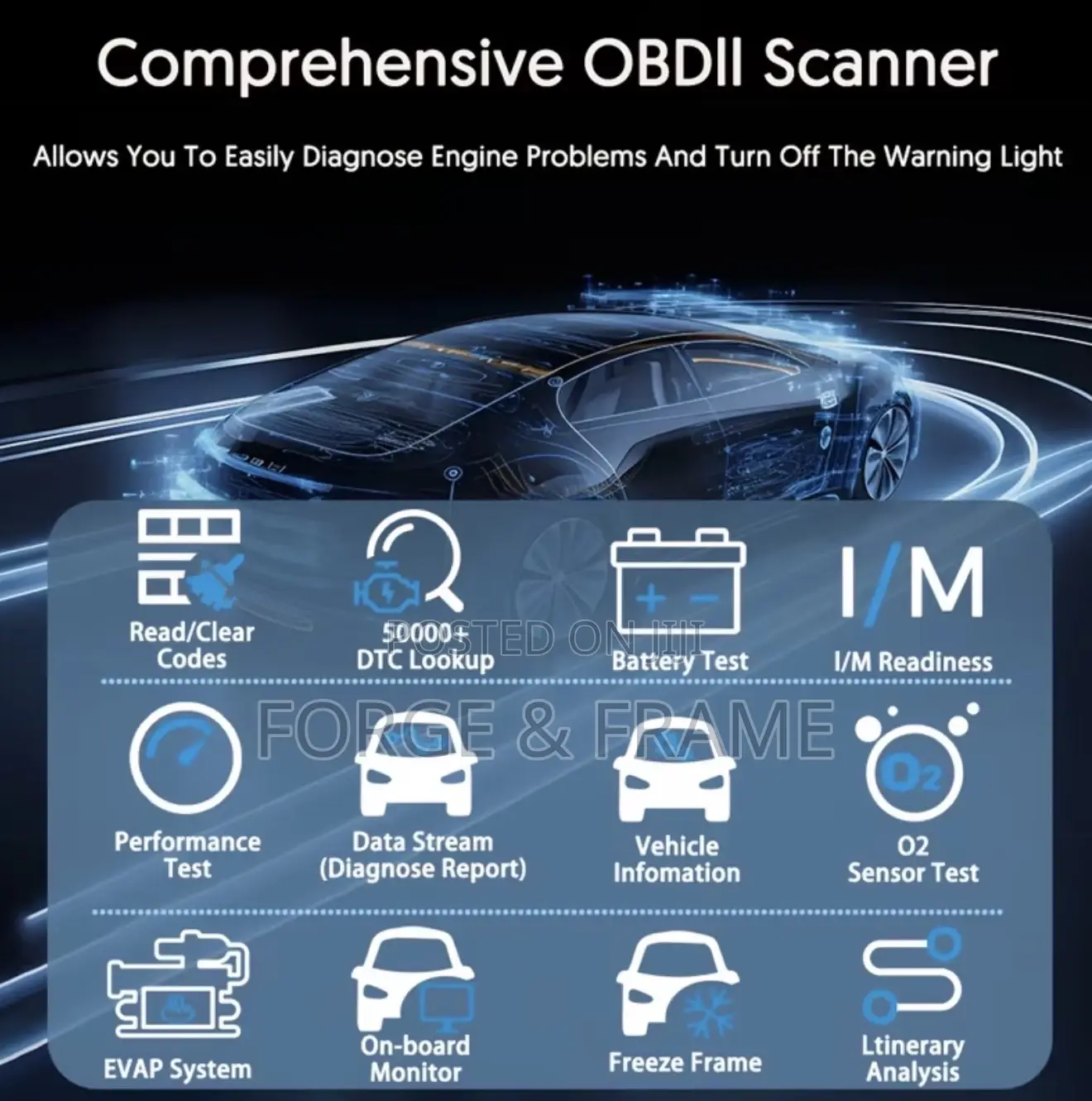Vehicle Scanner, Ble Obdii Diagnostic Tool , Engine Error Code Reader