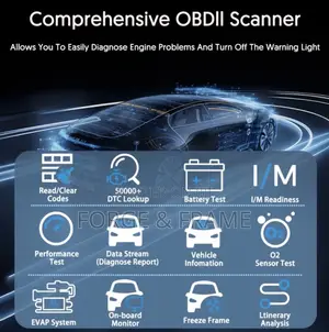 Vehicle Scanner, Ble Obdii Diagnostic Tool , Engine Error Code Reader