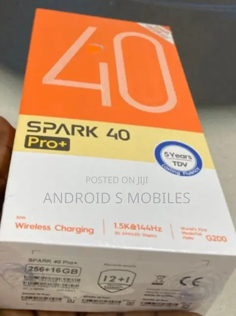 New Tecno Spark 40 Pro+ 256 GB Black