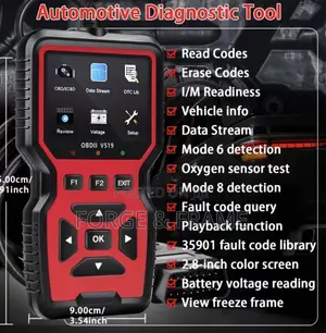 Automotive Obdii Diagnostic Tool Support 10 Languages, Without Battery
