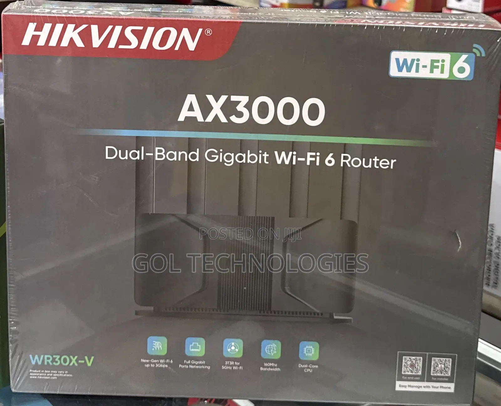 Hikvision Ax3000 Dual-Band Gigabit Wifi 6 Router Ds-3wr30x