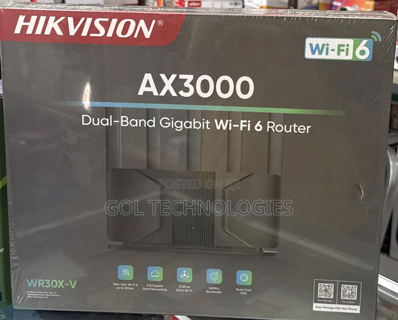 Hikvision Ax3000 Dual-Band Gigabit Wifi 6 Router Ds-3wr30x