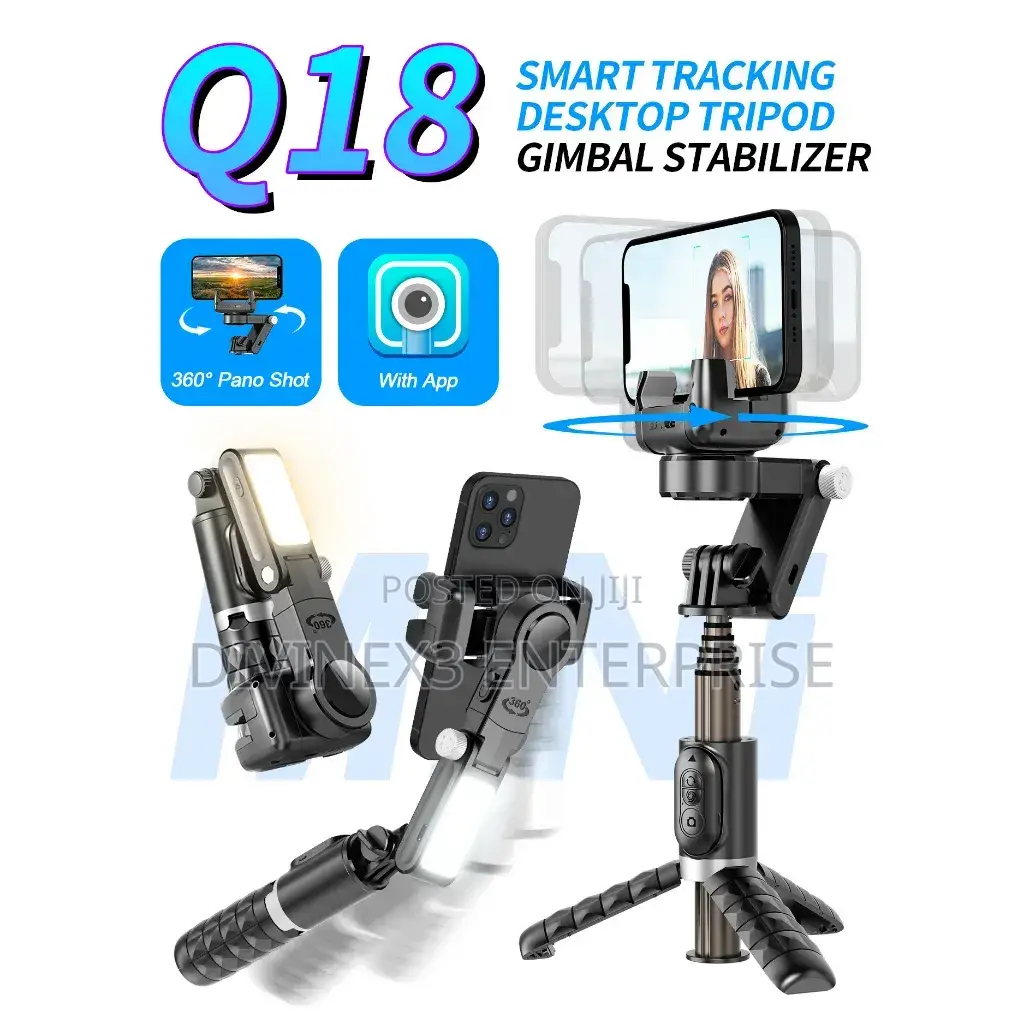 Q18 360° Ai Smart Gimbal With Led Fill Light