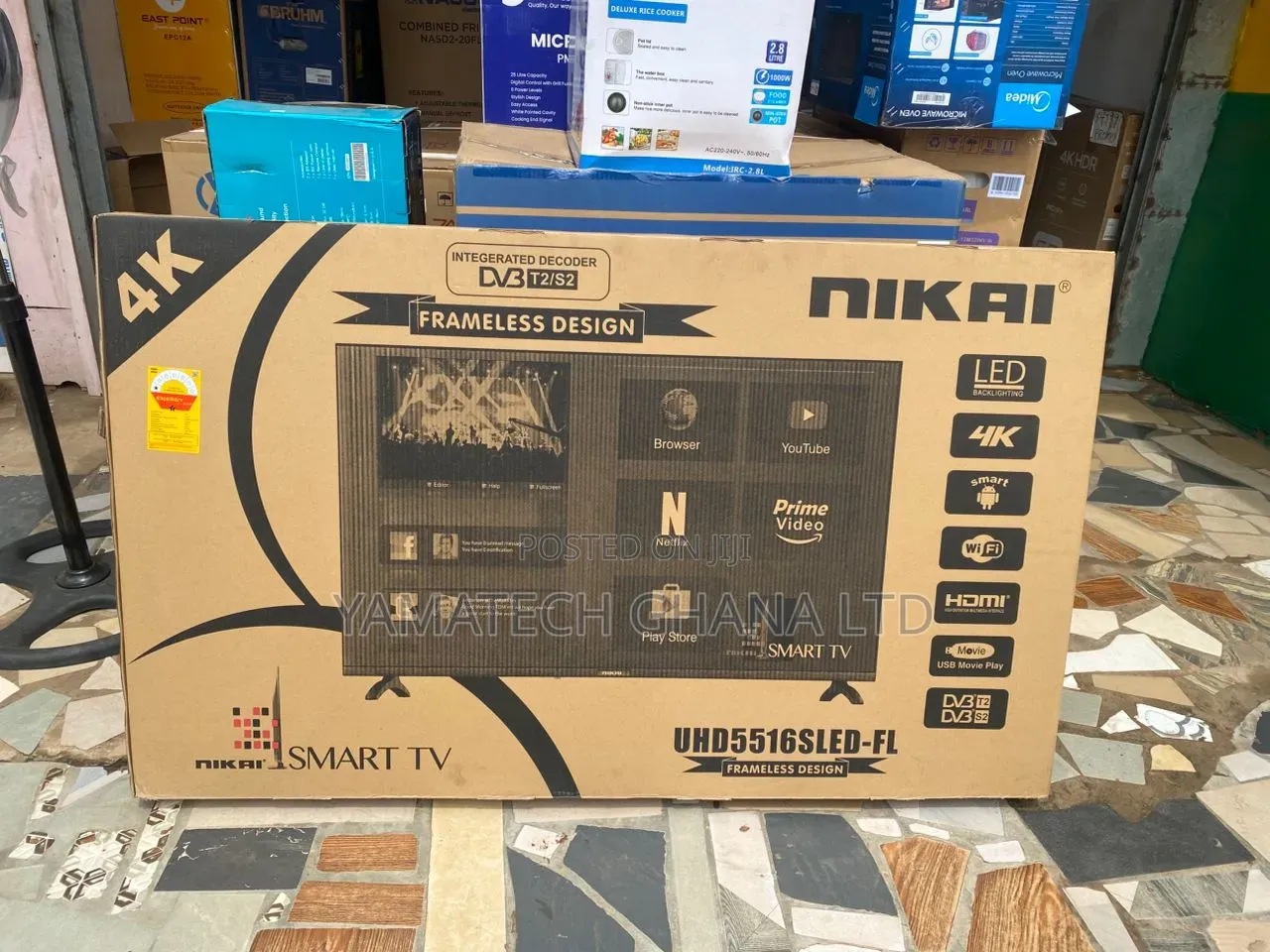Nikai 55inch Smart High Quality Display Flameless Tv