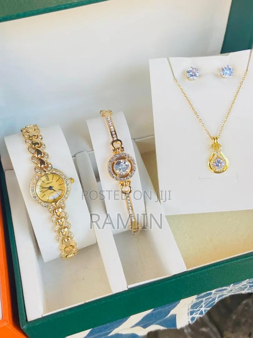 Lady's Watch, Bracelet, Necklace, Earings Set