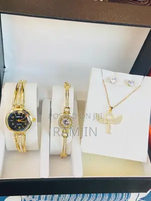 Lady's Watch, Bracelet, Necklace, Earings Set