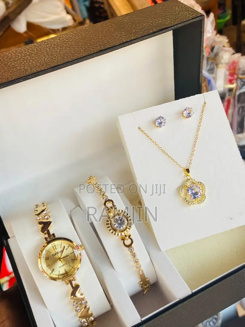 Lady's Watch, Bracelet, Necklace, Earings Set