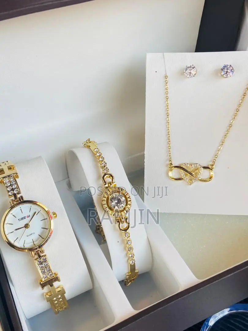 Lady's Watch, Bracelet, Necklace, Earings Set
