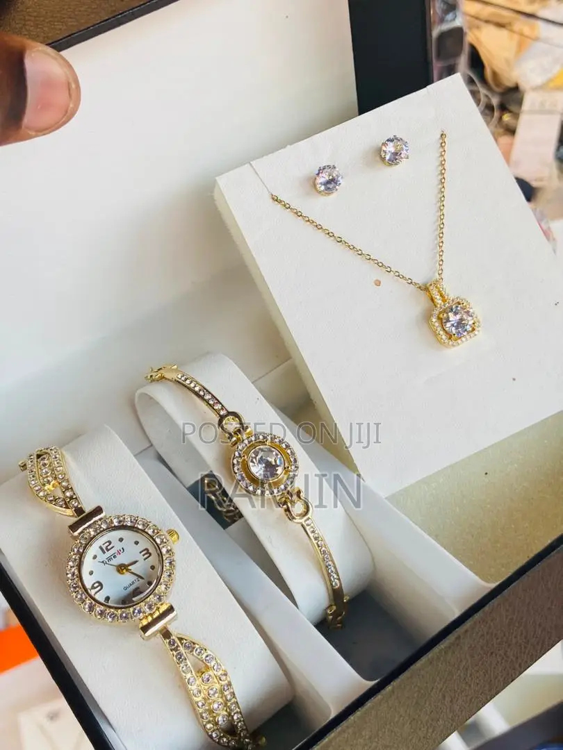 Lady's Watch, Bracelet, Necklace, Earings Set
