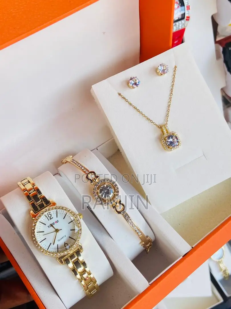 Lady's Watch, Bracelet, Necklace, Earings Set