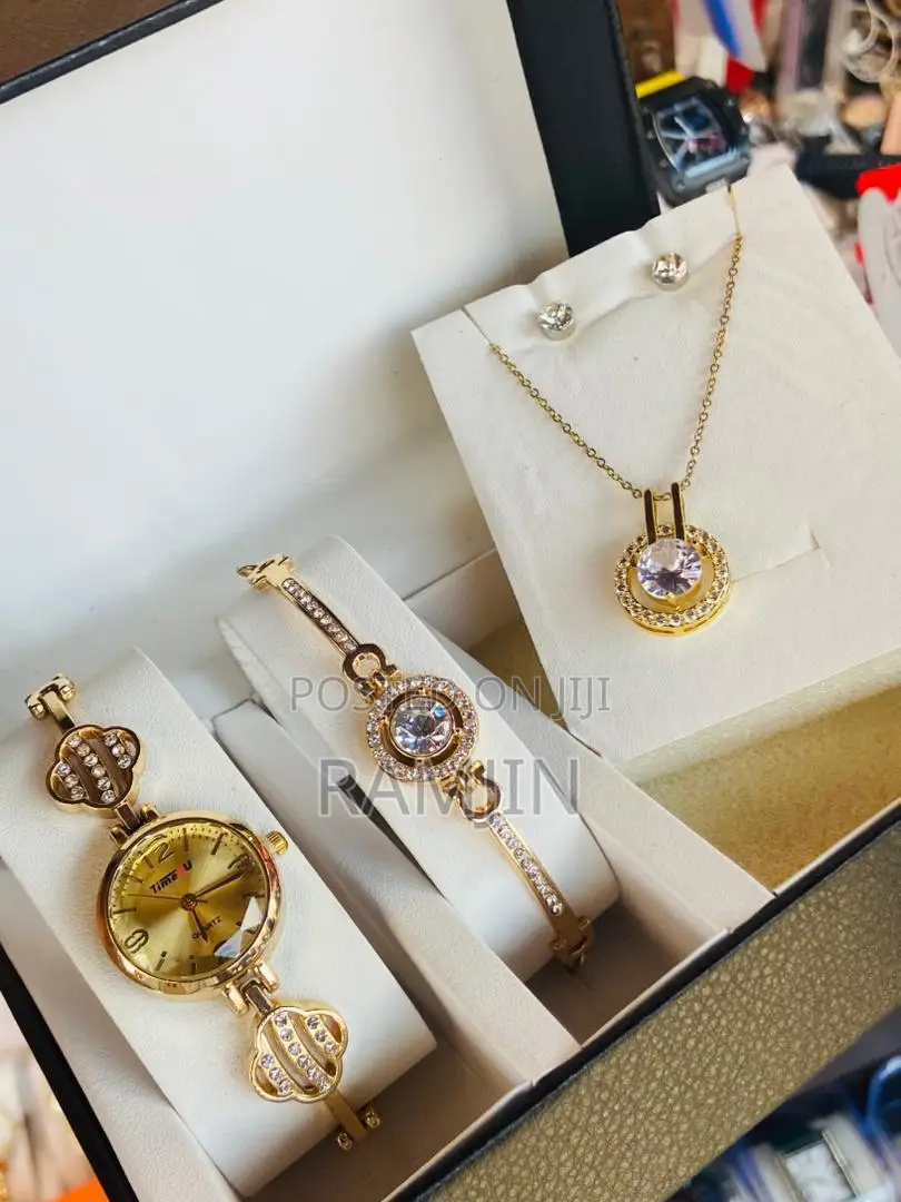 Lady's Watch, Bracelet, Necklace, Earings Set