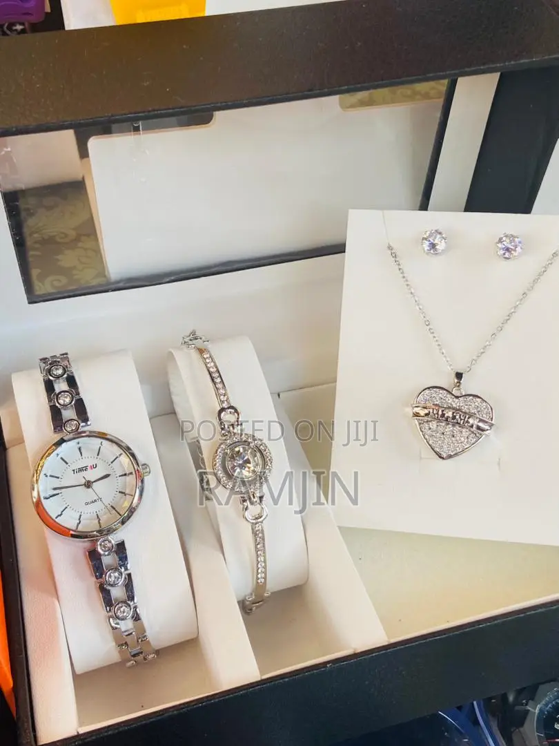 Lady's Watch, Bracelet, Necklace, Earings Set