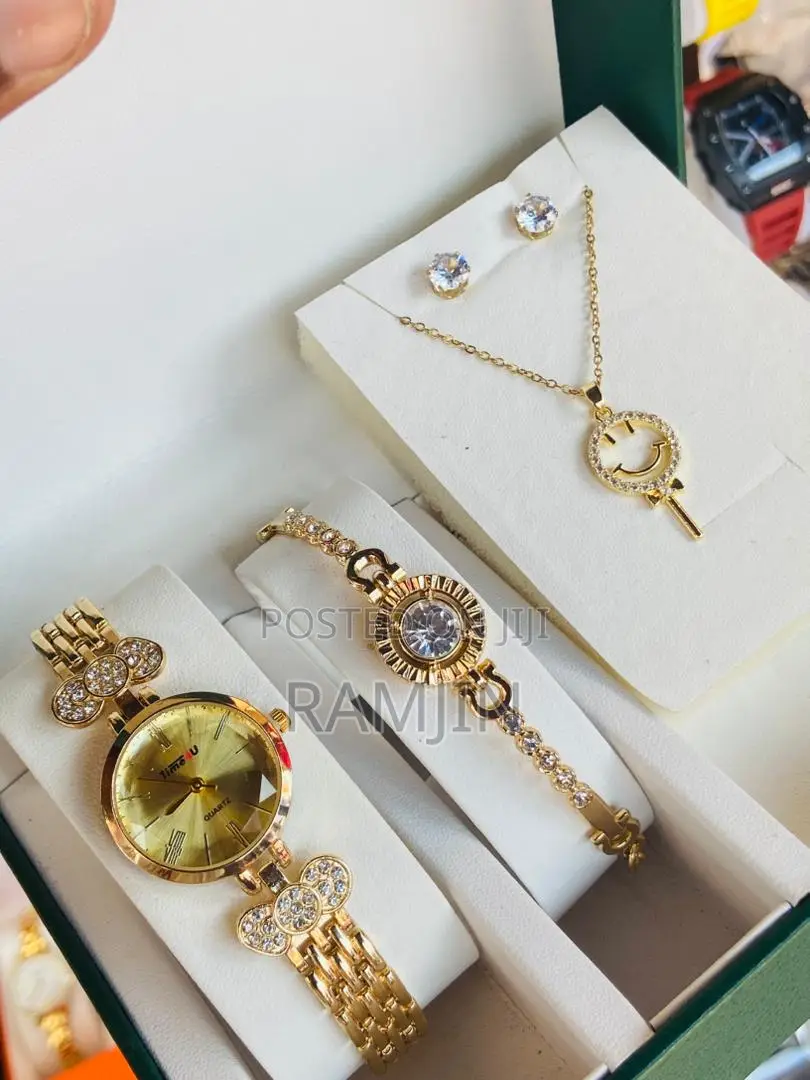 Lady's Watch, Bracelet, Necklace, Earings Set