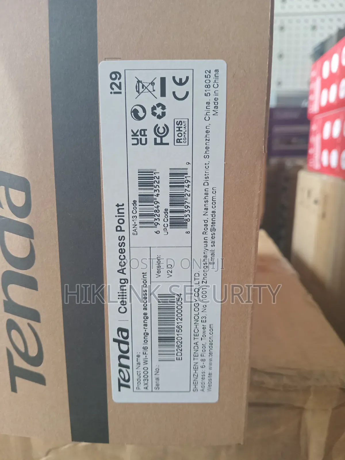 Tenda I29 Ax3000 Wifi6 Range Access Point Ceiling Access Point