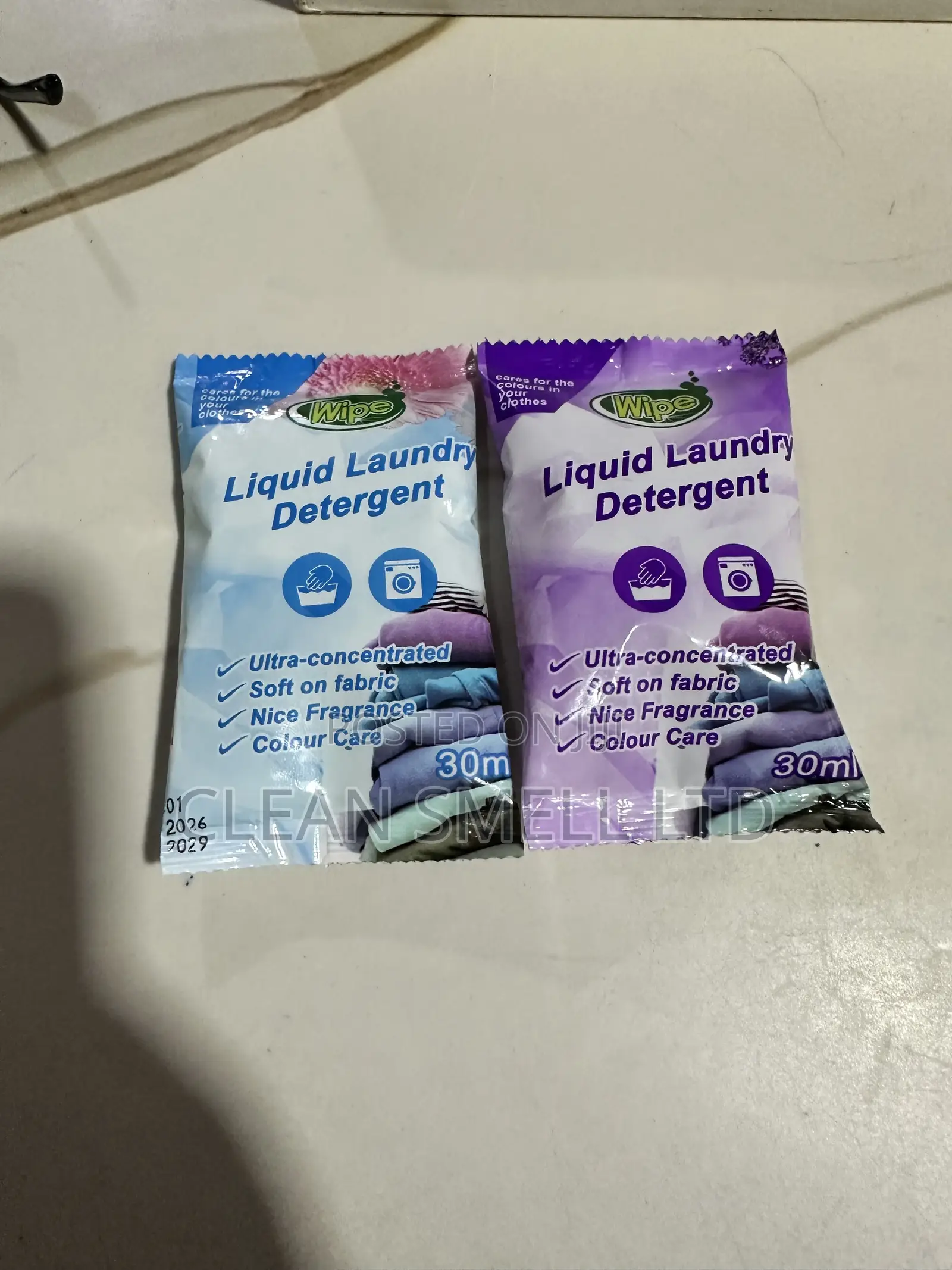 30ml Wipe Liquid Laundry Detergent- 10 Sachets