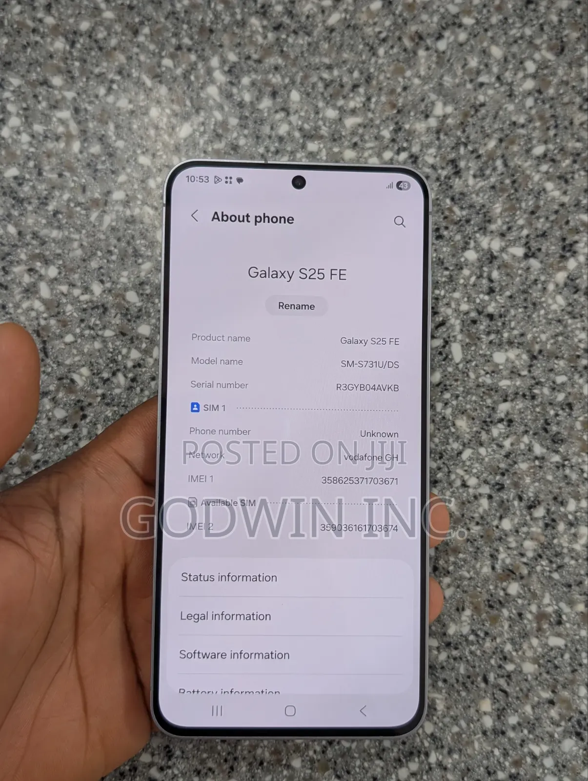 Samsung Galaxy S25 FE 128 GB Gray