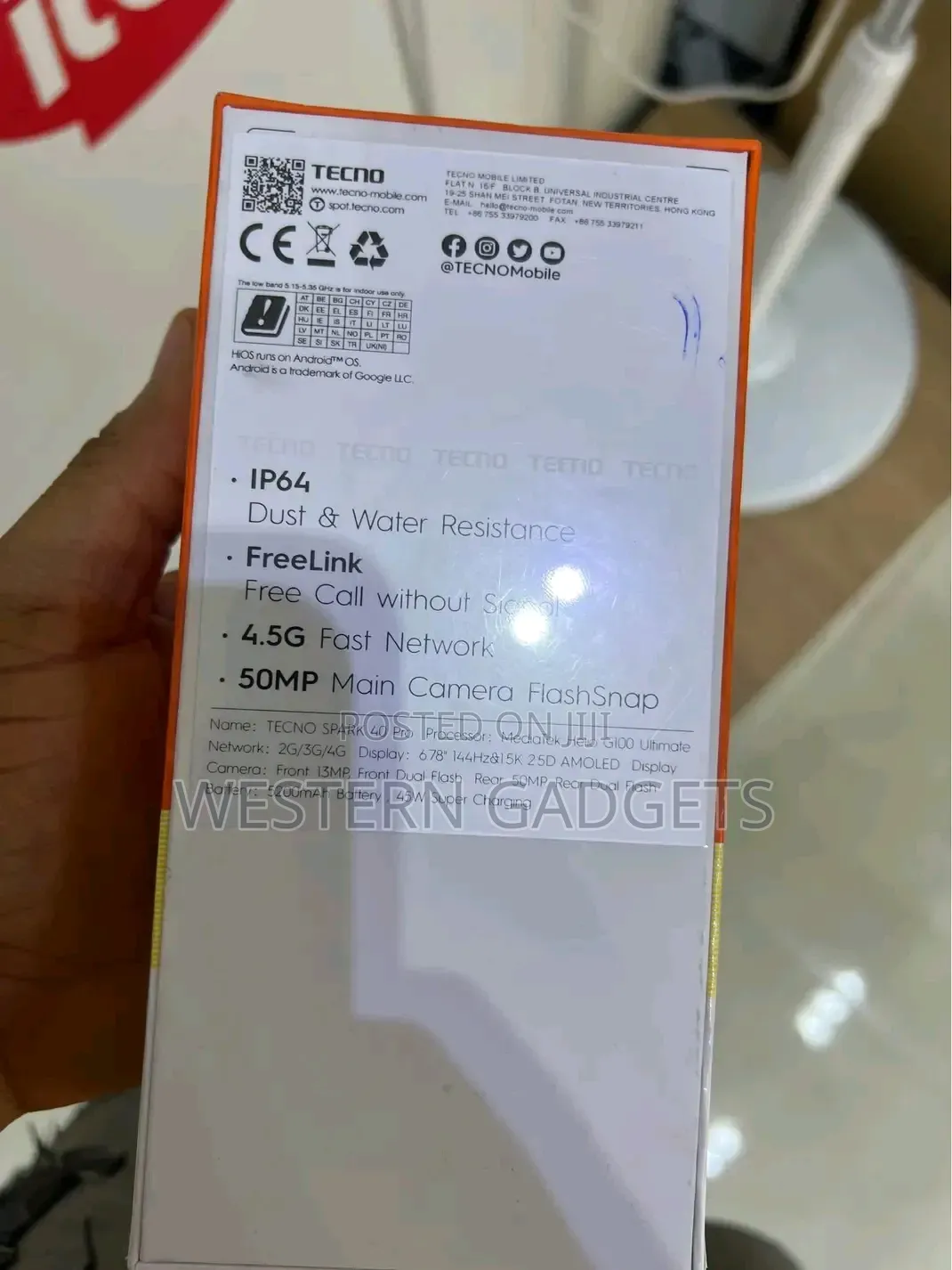 New Tecno Spark 40 Pro 256 GB Black