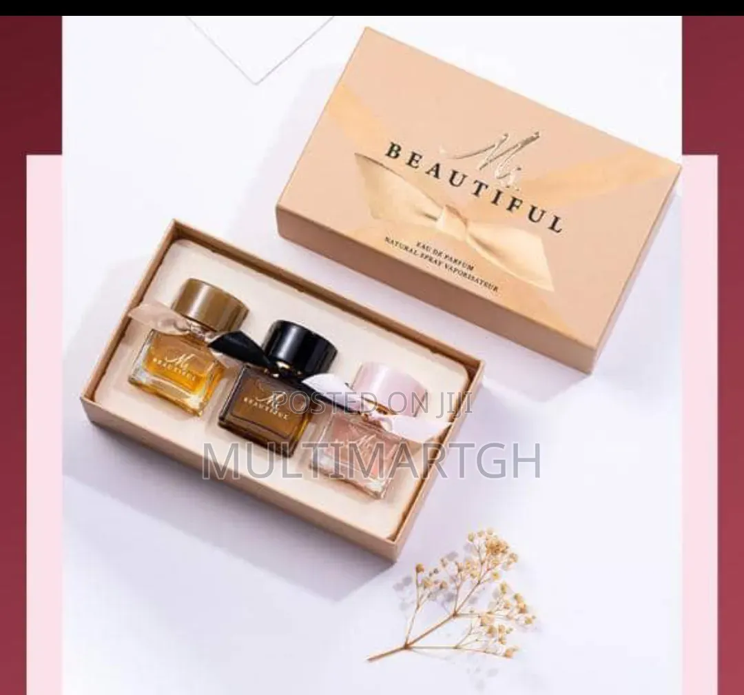 Ladies Ms. Beautiful 3 in 1 Perfume Set