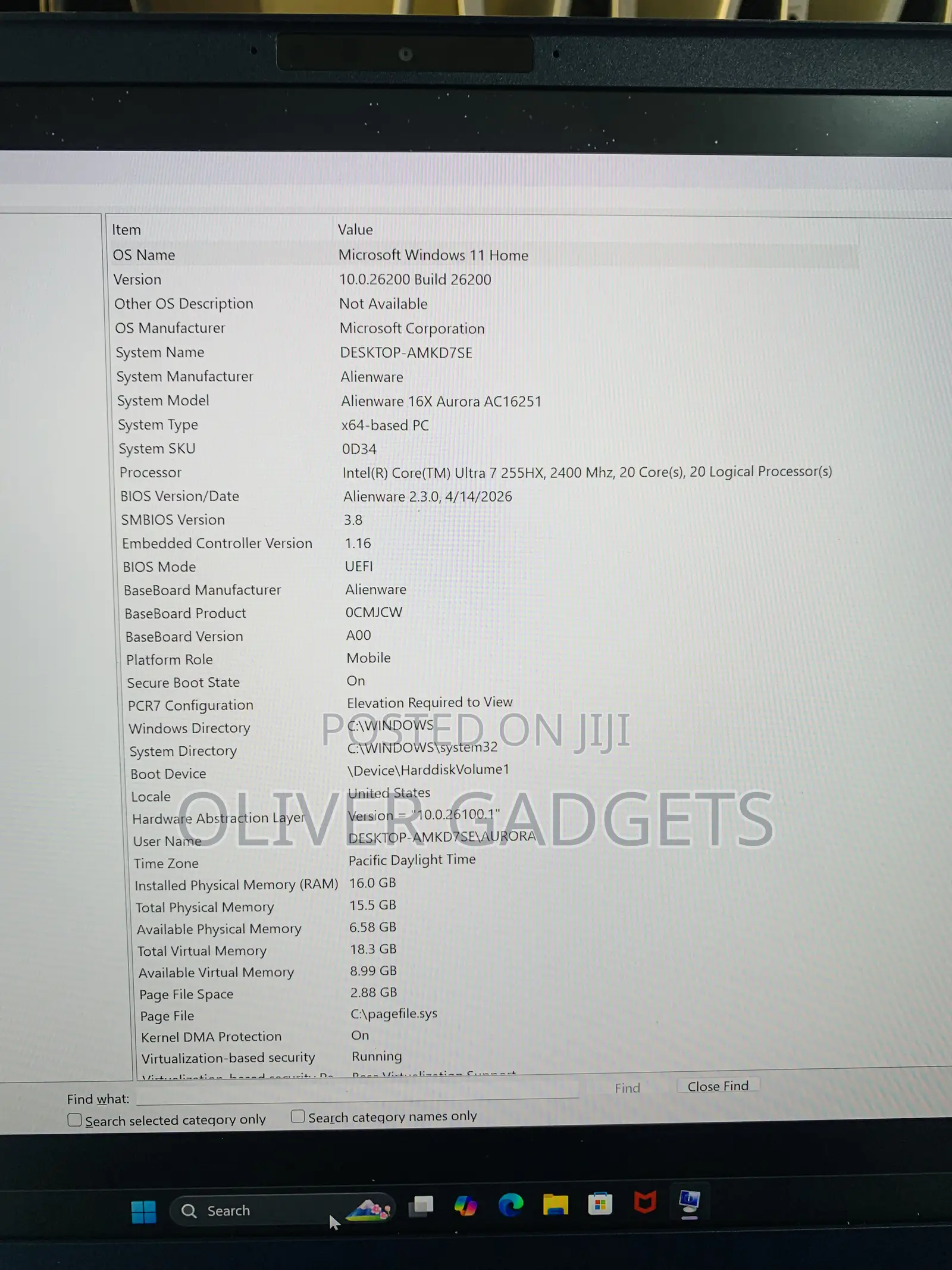 Laptop Dell Allienware M18 R1 16GB Intel Core Ultra 7 SSD 1T
