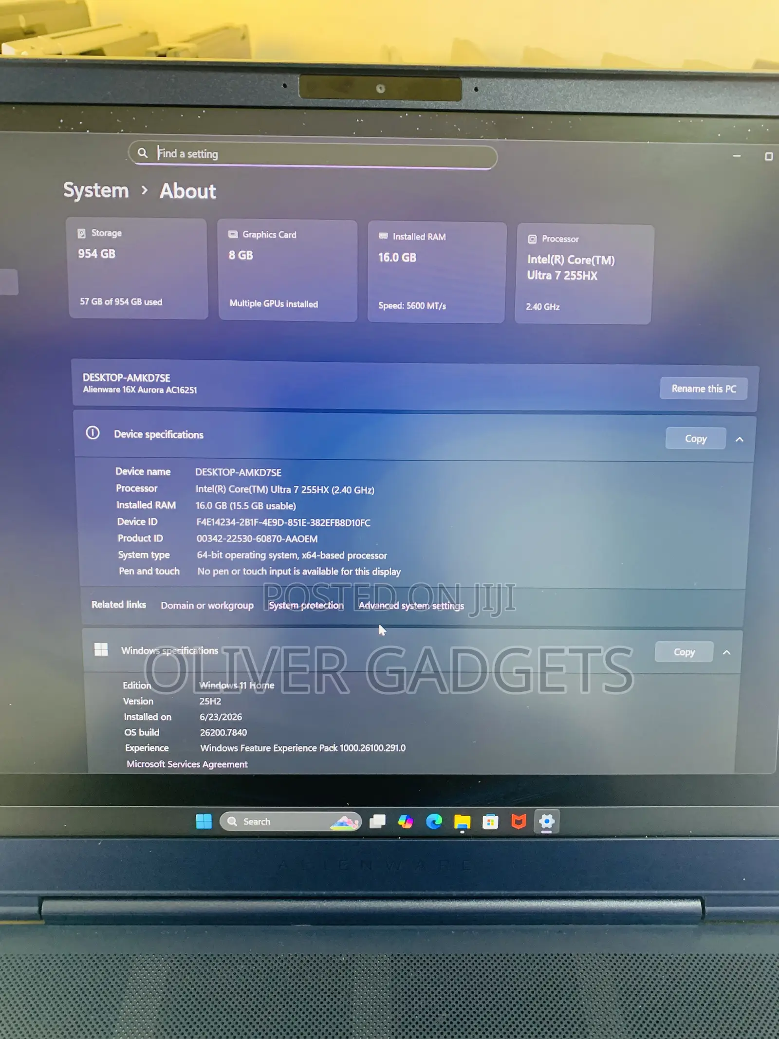 Laptop Dell Allienware M18 R1 16GB Intel Core Ultra 7 SSD 1T