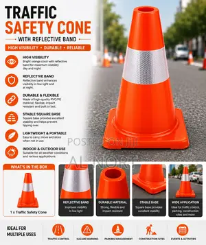 Traffic Safety Cone With Reflective Band