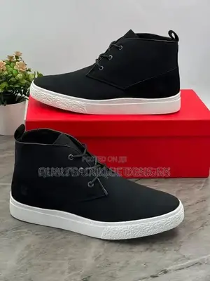 Timberland Davis Square Mixed-Media Black Chukka Sneaker Boots