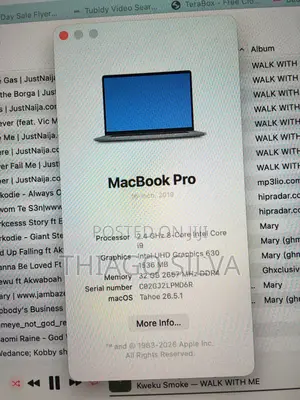 Laptop Apple MacBook Pro 2019 32GB Intel Core i9 SSD 1T