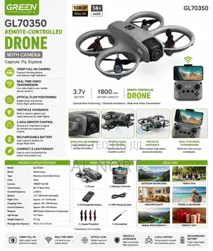 Green Lyca Gl70350 Remote-Controlled Drone With Camera