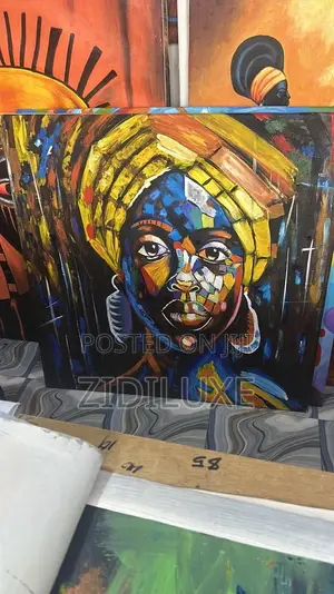 African Woman Painting