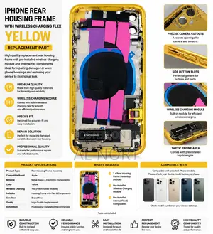iPhone 11 Rear Housing Frame With Wireless Charging Flex