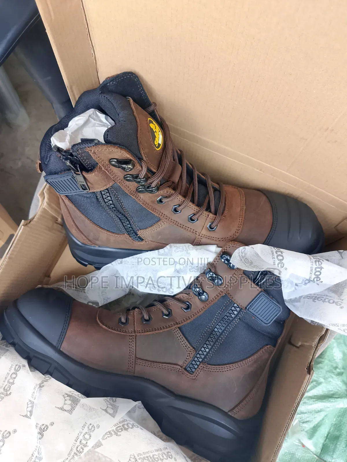 Safetoe Toe Safety Desert Boot<>(Coffee Brown Colour)