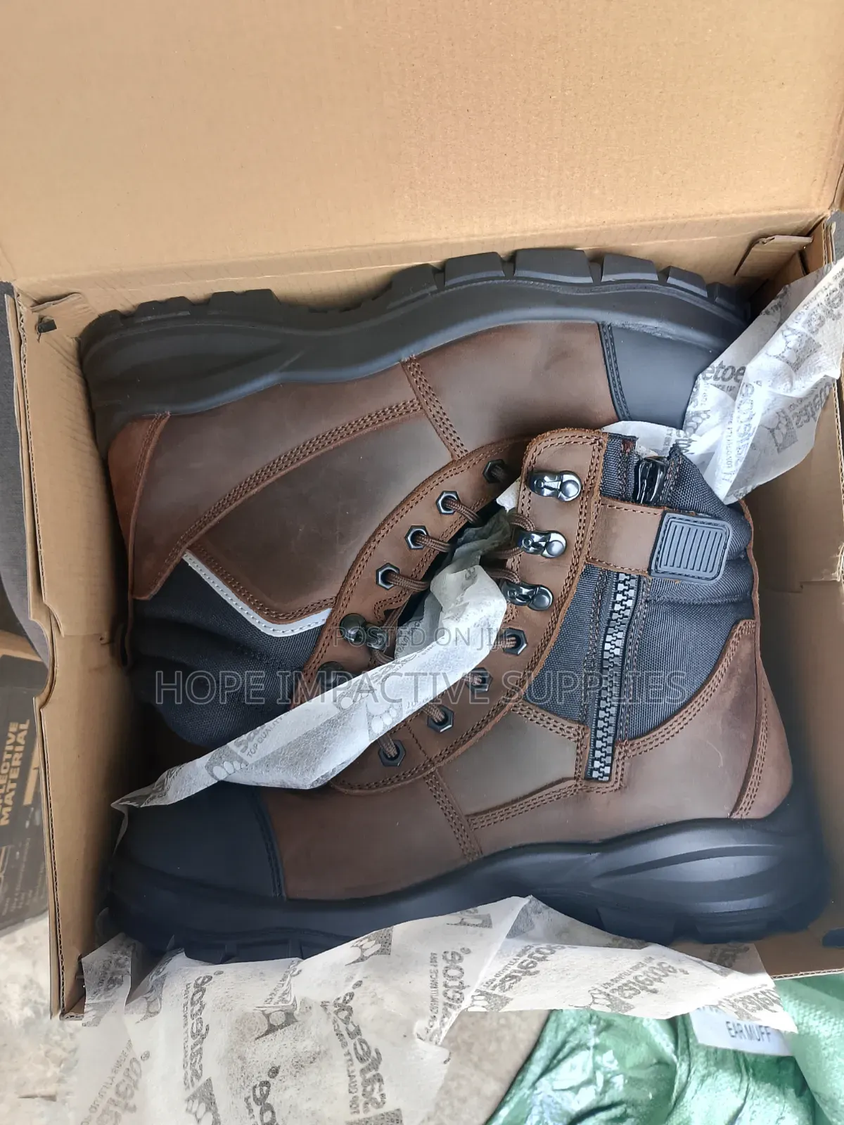 Safetoe Toe Safety Desert Boot<>(Coffee Brown Colour)