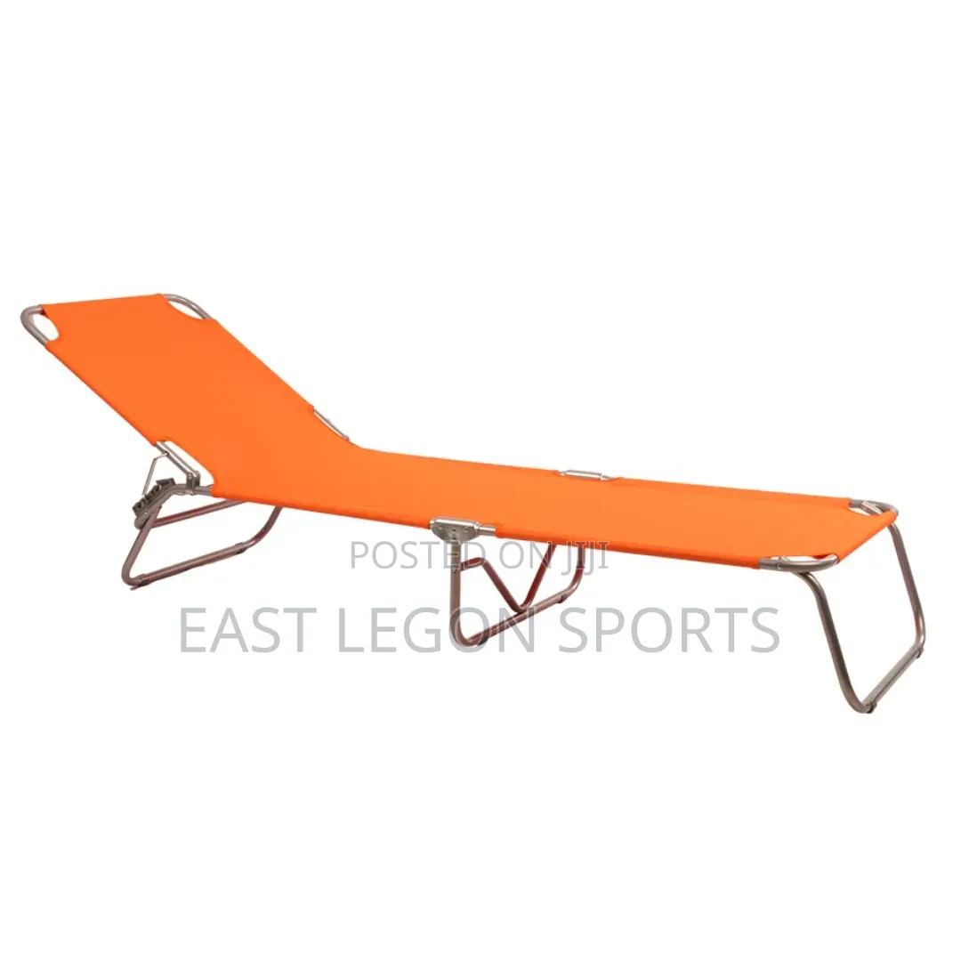 Lounger Chair Beach Pool Side Orange Lazy Masarge Bed