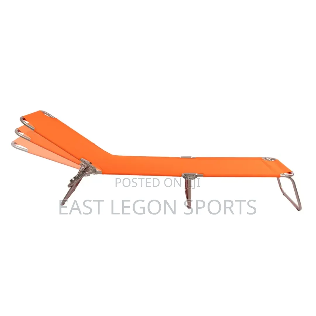 Lounger Chair Beach Pool Side Orange Lazy Masarge Bed