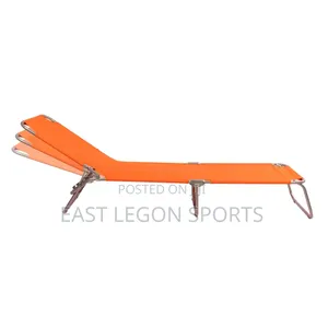 Lounger Chair Beach Pool Side Orange Lazy Masarge Bed