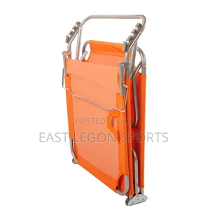 Lounger Chair Beach Pool Side Orange Lazy Masarge Bed