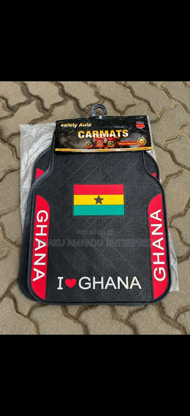 Red Side/Side Ghana Floor Mat