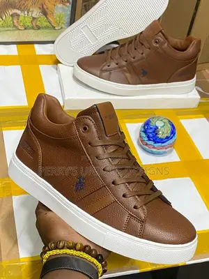 U.S. Polo Assn. Men’S Brown Arrick 2.0 Mid-Top Tan Sneakers
