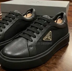 Prada Downtown Re-Nylon and Brushed Leather Sneakers