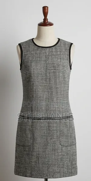 Classy Sleeveless Tweed Dress