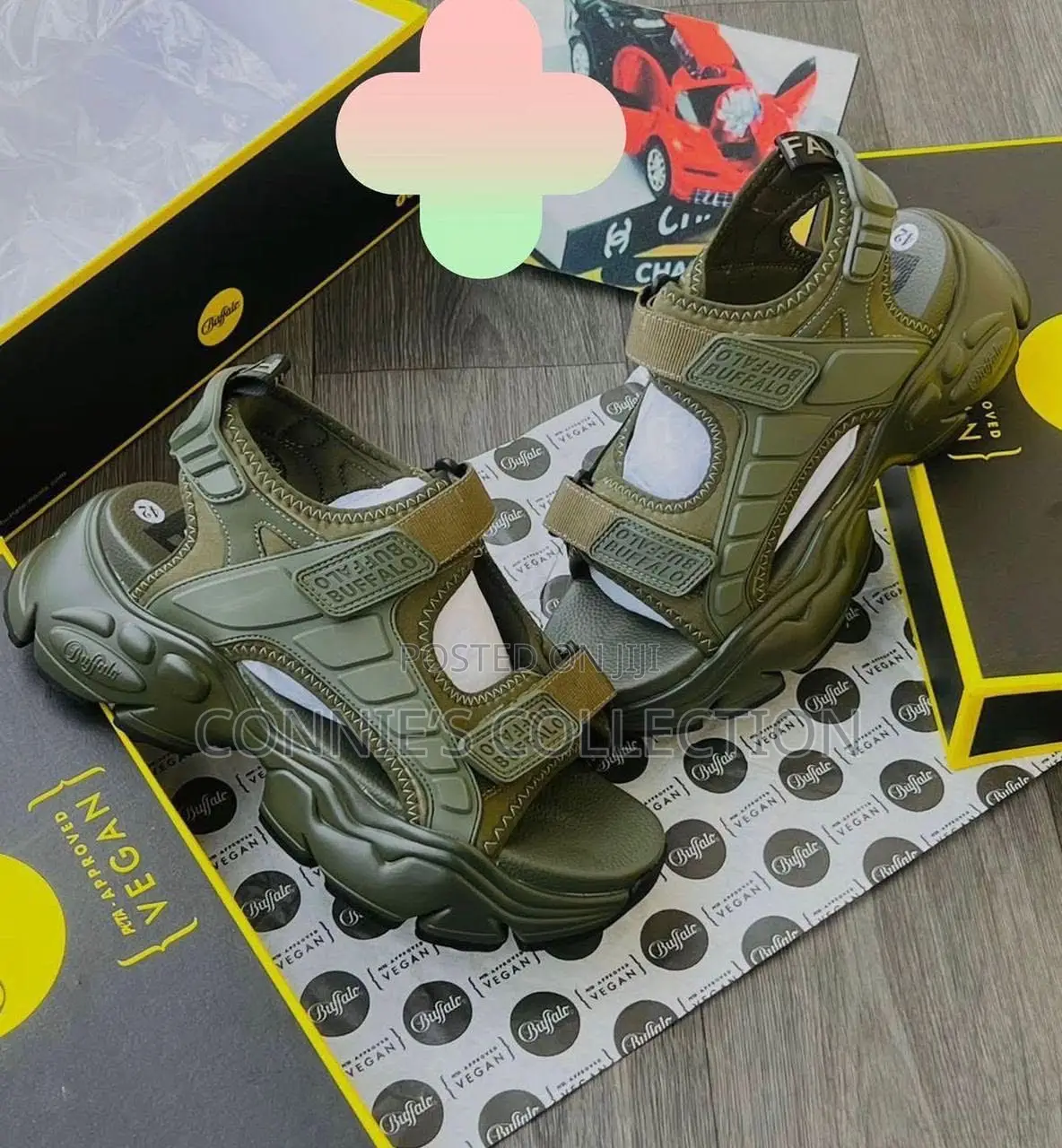Buffalo Binary Track Platform Sandals
