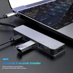 5-in-1 Usb-C to Hdmi Multiport Adapter With Usb 3.0 Ports