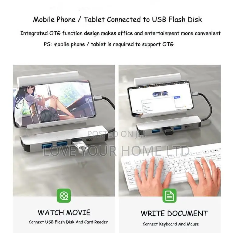 5-in-1 Usb-C to Hdmi Multiport Adapter With Usb 3.0 Ports