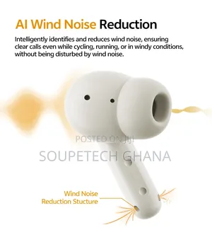 Qcy TWS Bluetooth 5.3 Earbuds – Long Battery Life - White